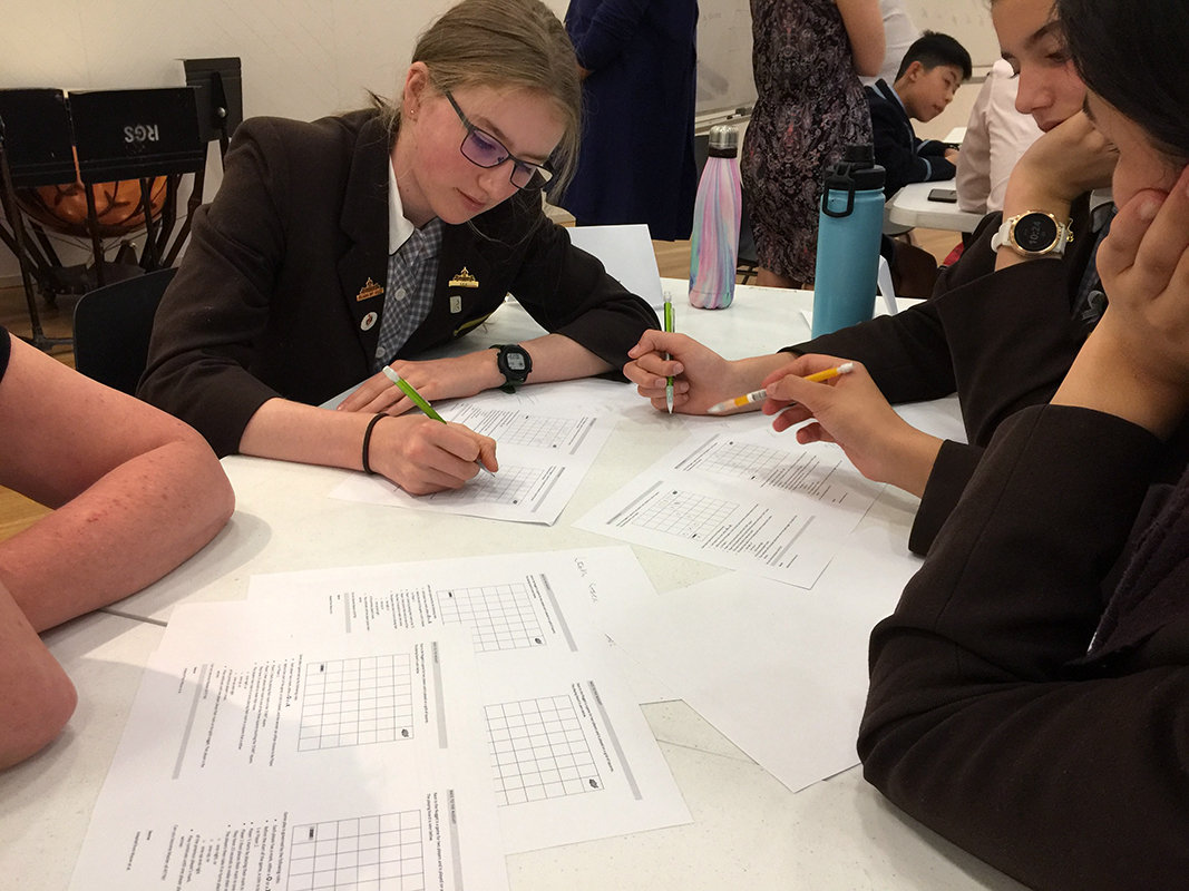 A MathsCraft student session, hosted at Ruyton Girls School for twelve schools